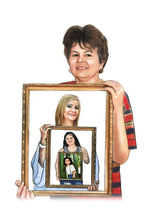 Load image into Gallery viewer, Color portrait - Generation drawing drawn with frames - colour portrait - drawings and portraits from your photos - drawking.com - DrawKing