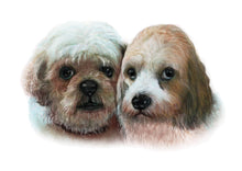 Load image into Gallery viewer, Colour pet portrait - Two dogs drawn together - Color drawing -drawings and portraits from your photos - drawking.com - Drawking