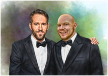 Load image into Gallery viewer, Colour with character - Man drawn with Ryan Reynolds - Color drawing -drawings and portraits from your photos - drawking.com - Drawking