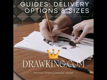 Load and play video in Gallery viewer, Black & White Portrait with a character