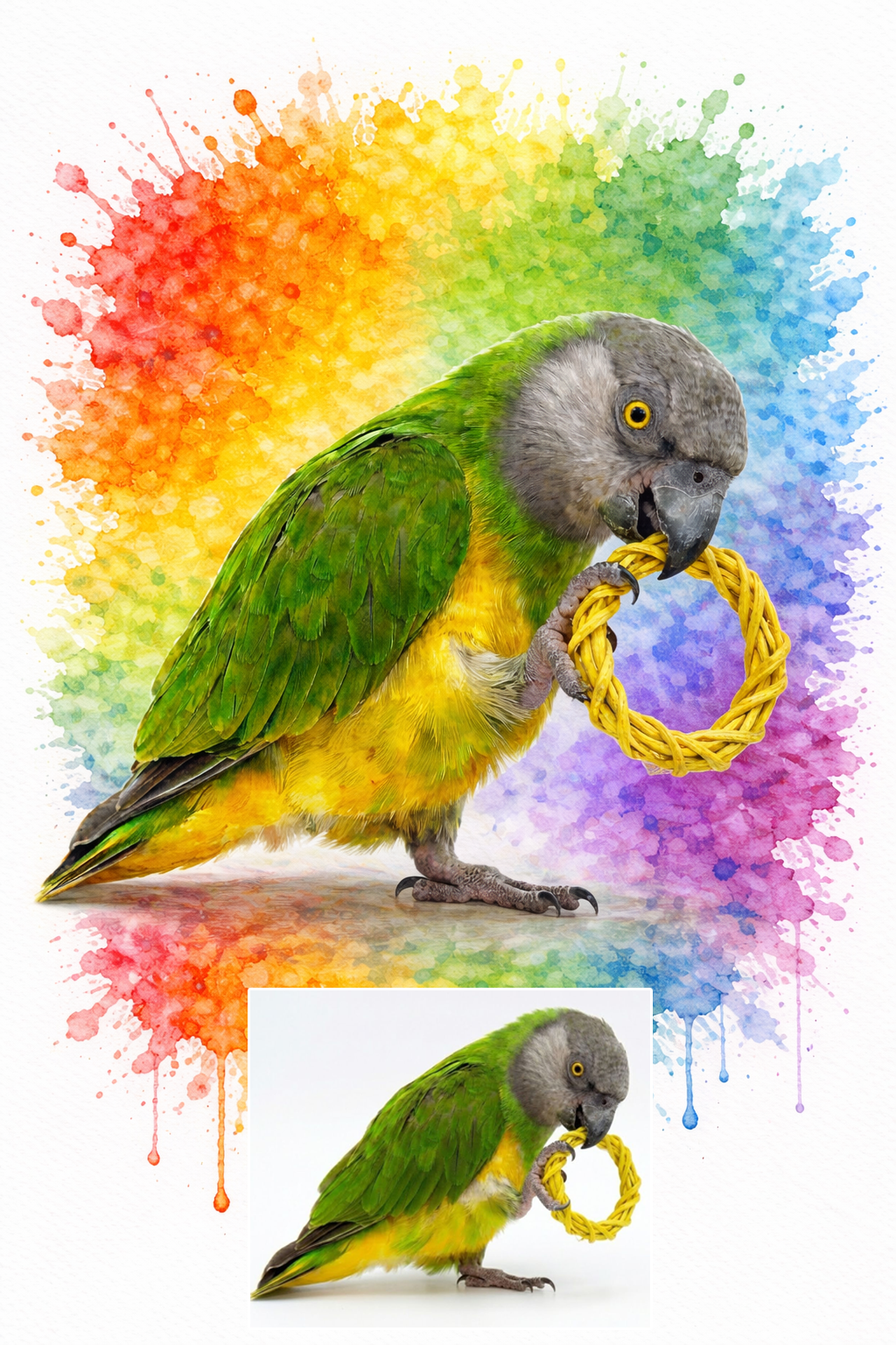 Rainbow Bomb Pet Portrait