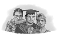 Load image into Gallery viewer, Black &amp; White Graduation Portrait
